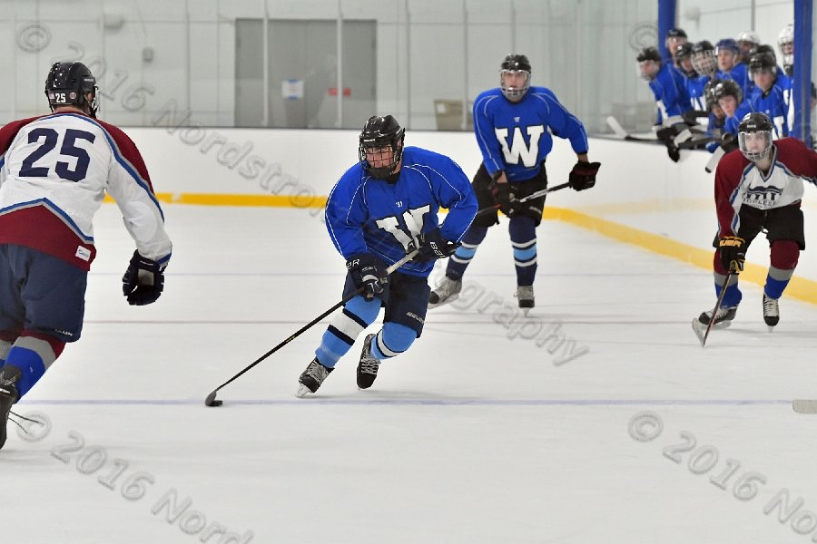 Wheaton College Men\'s Ice Hockey vs Middlesex Community College. - Photo By: KEITH NORDSTROM